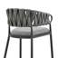 Tabouret de bar à hauteur de comptoir en métal gris mat contemporain K central-966438261