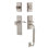 C Grip Handleset with Single Cylinder Deadbolt and Manor Door Lever and New York Rosette