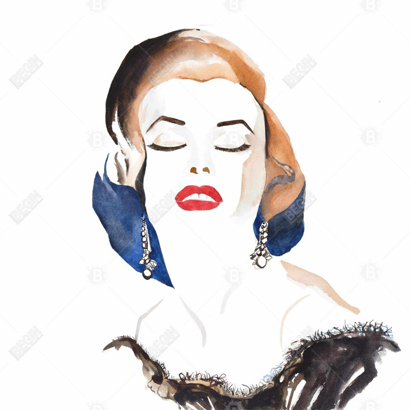 Art figuratif rétro sur toile Marilyne Monroe