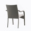 Ensemble de salle à manger d'extérieur en rotin avec 4 chaises, gris