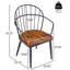 Chaise d'intérieur rembourrée avec pieds en métal (ensemble de 2)
