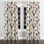 Rideaux de fenêtre abstraits - Rideau à œillets Boho Tribe Contemporary - 1 panneau-49540352-49540355