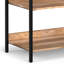 Kelsey 30"W Solid Mango Wood 6 Shelf Modern Industrial Large Bookcase with Metal Frame and Fixed Shelves