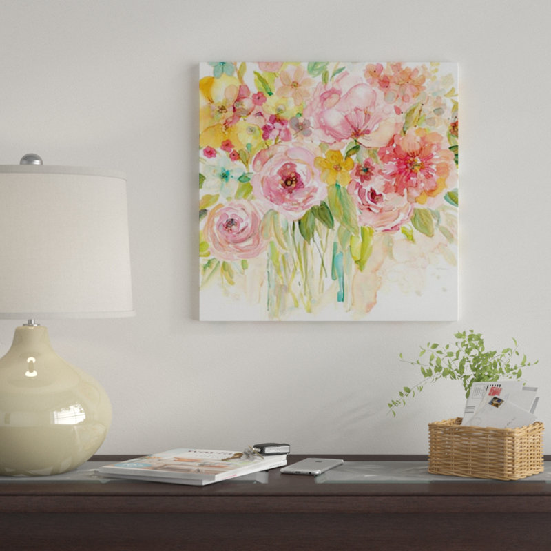 « nature de la joie », impression sur toile, H 18 po x l 18 po x P 1,5 po, Toile tendue, Pas de tapis