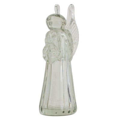 Sculpture Bochov en verre recyclé soufflé à la main