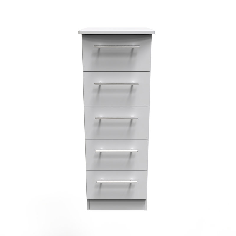 Fully Assembled Bahira 5 - Drawer Chest of Drawers