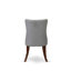 L'ensemble de table de salle à manger 5 pièces comprend une table de salle à manger avec plateau de table en marbre de sable ondulé et 4 chaises en tissu de polyester gris clair, acajou-365539096-365539301