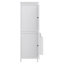 Armoire de rangement pour salle de bain, unité de rangement pour salle de bain avec 4 portes, tablettes réglables, tablettes adaptables