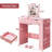 Modern Flip Up Mirror Makeup Vanity, Dressing Desk with Drawer and Open Shelves, Vanity Table With Lighted Mirror And Charging Station for Bedroom, Writing Desk with Hidden Storage-107174280