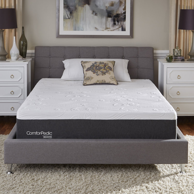 Comforpedic From Beautyrest  Medium HYPURGel Memory Foam Mattress, Queen, 12"