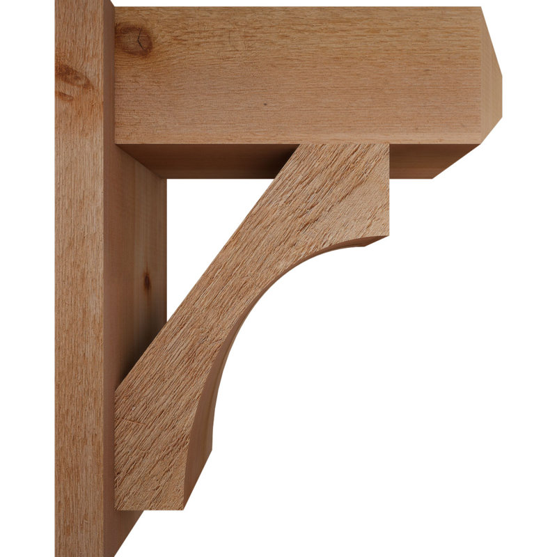 Persienne en bois rustique Westlake Craftsman, P 20 po x H 24 po, Cèdre rouge de l'Ouest de 8 po (sciage brut)