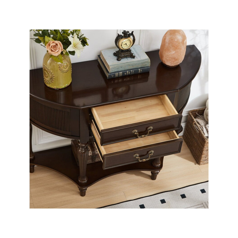 Solid Wood Top Console Table, H 33,86 po x l 39,37 po x P 13,78 po