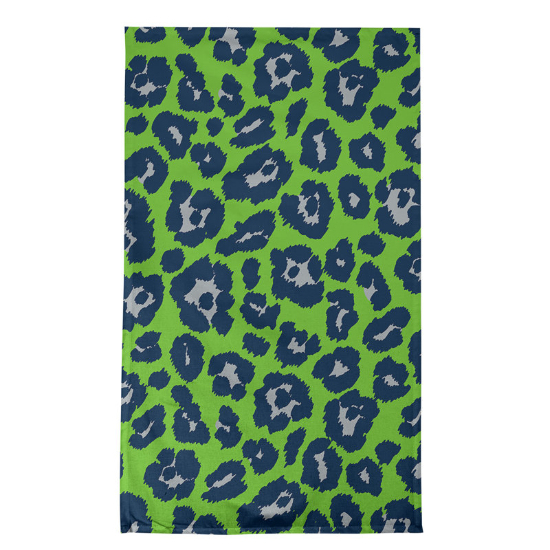 Serviette de thé Seattle, Mélange de coton, Vert / noir / gris