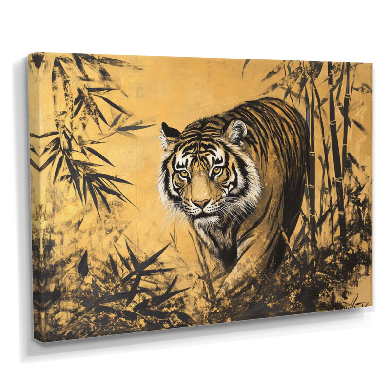 Kirsti III - Asian Canvas Wall Art, H 12 po x l 20 po, Toile tendue