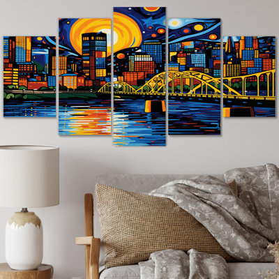 City Pittsburgh Popart I, 5 pièces