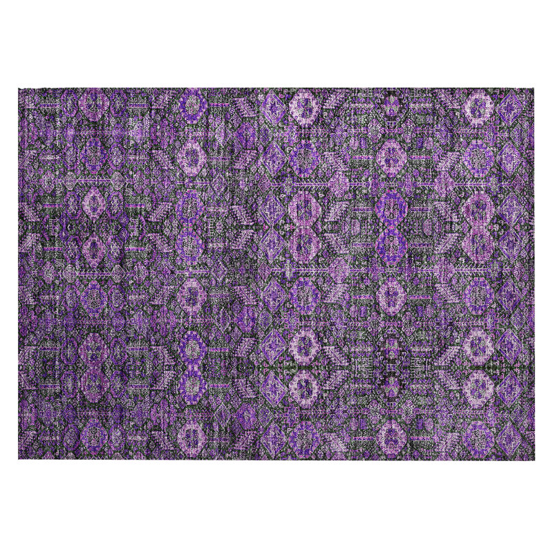 Jurnee Washable Floral Indoor / Outdoor Rug, Rectangle 1'8" x 2'6"