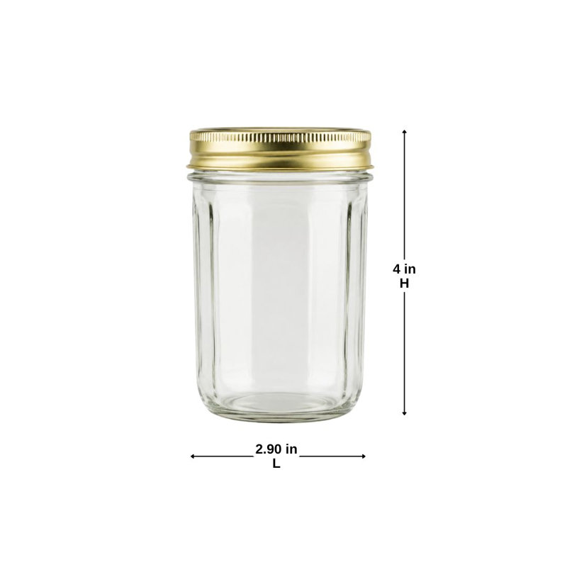 Multi-Purpose Glass Canning Jar with Airtight Metal Lid