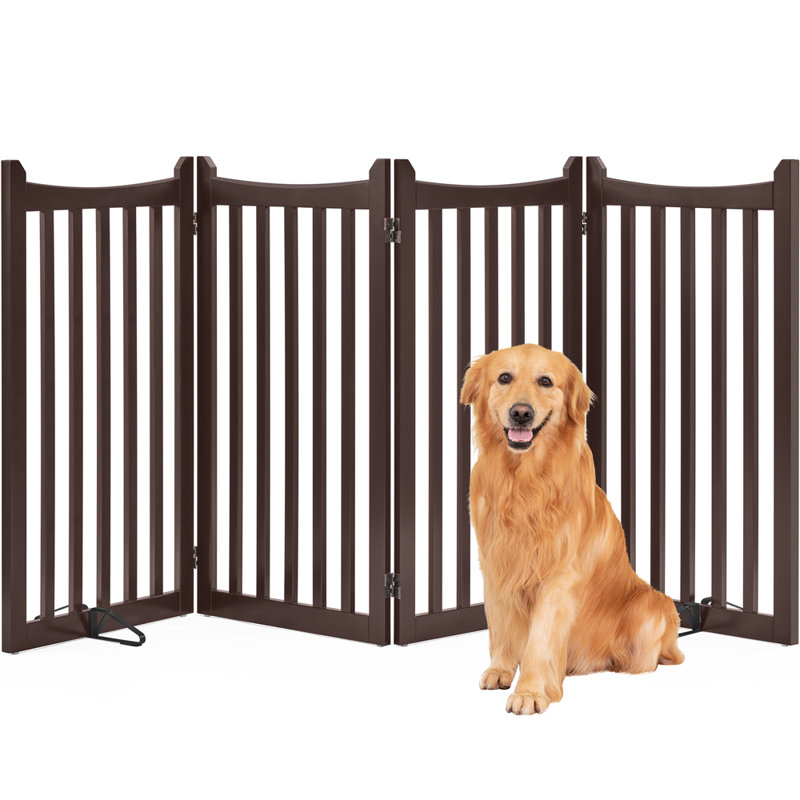 Wood Free Standing Pet Gate, Espresso