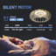 Ventilateur de plafond sans lame à profil bas de 21 po avec lumières Ventilateurs de plafond fermés à DEL à intensité variable avec lumière et télécommande Ventilateur de plafond réversible à 6 vitesses avec haut-parleur Bluetooth pour chambre d'enfant
