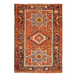 Luiscarlos Wool Oriental Area Rug in Rust