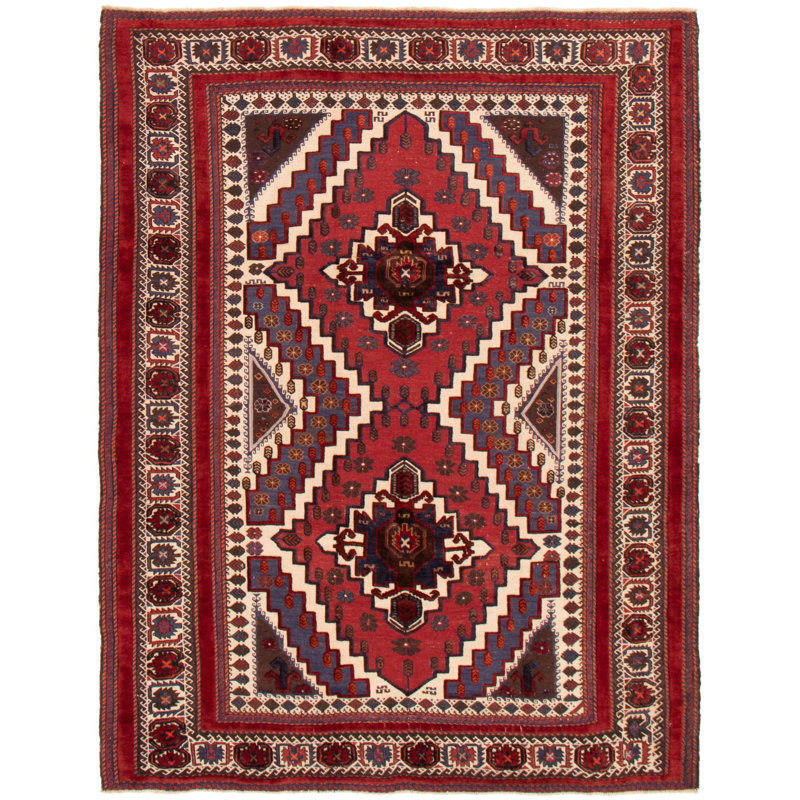 Tapis rouge foncé Tadjik 6 pi 9 po x 8 pi 10 po