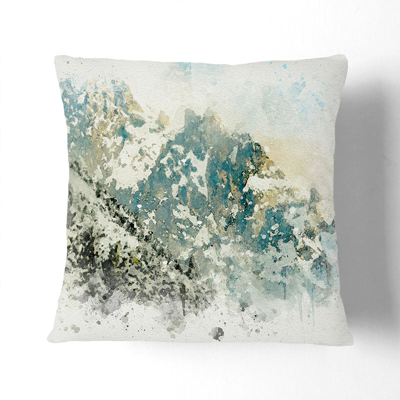Abstract Square Cushion, 40cm H x 40cm W x 15cm D, Stone