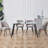 L-Shaped Glass Top Metal Base Credenza Desk