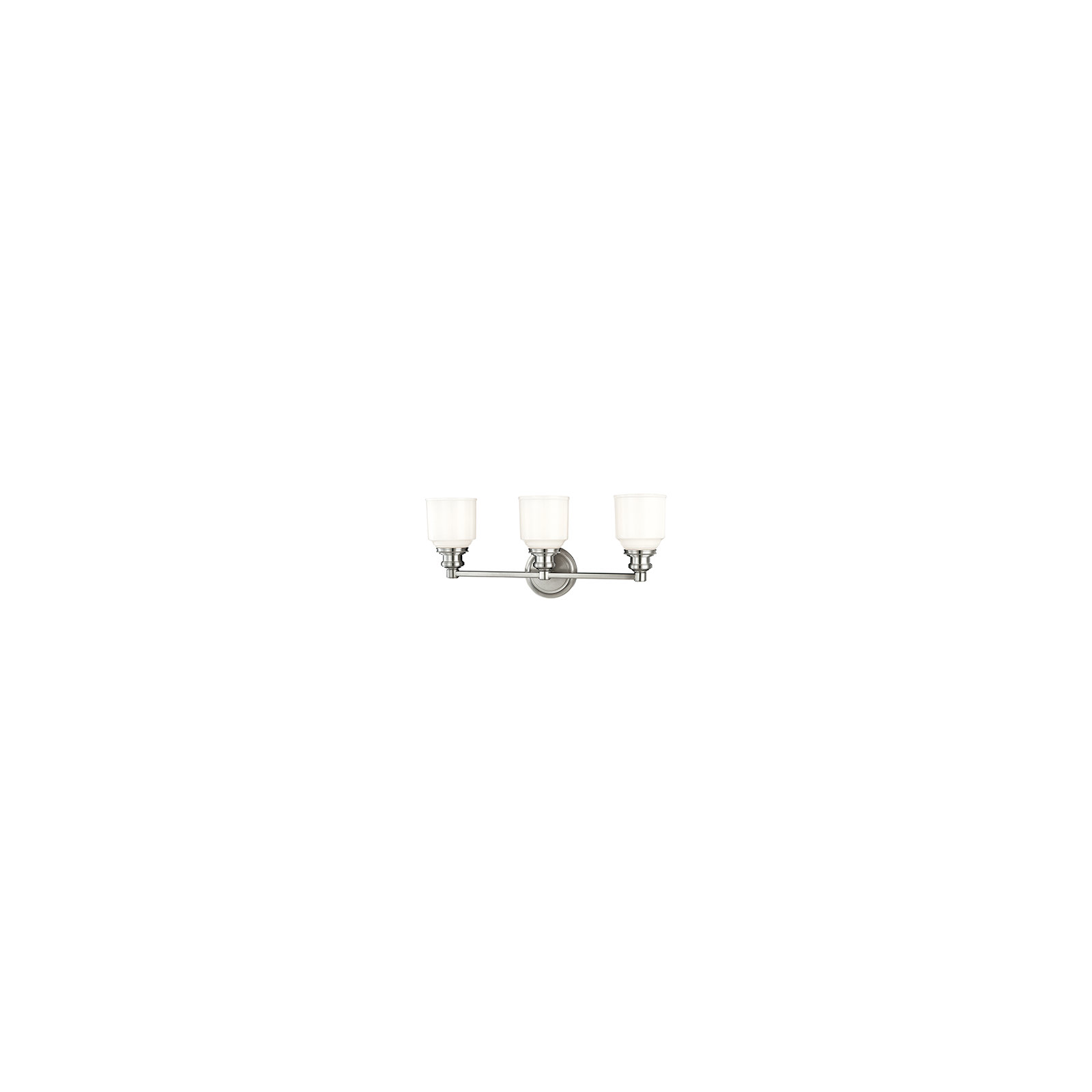 Windham 3 Light Frosted Bath Bar, Polished Nickel