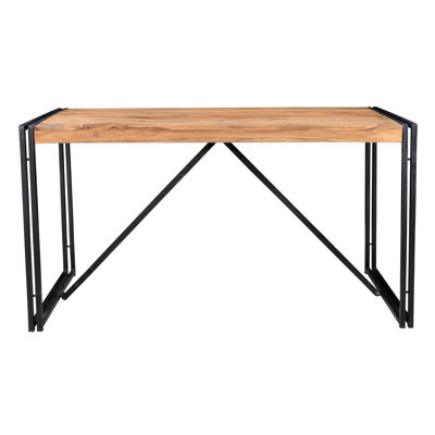 Lehoux Sheesham Rectangular Wood Top Dining Table