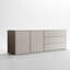 62.98 Inch Modern Combination Storage Cabinet With Push-to-open Drawers And Double Doors
