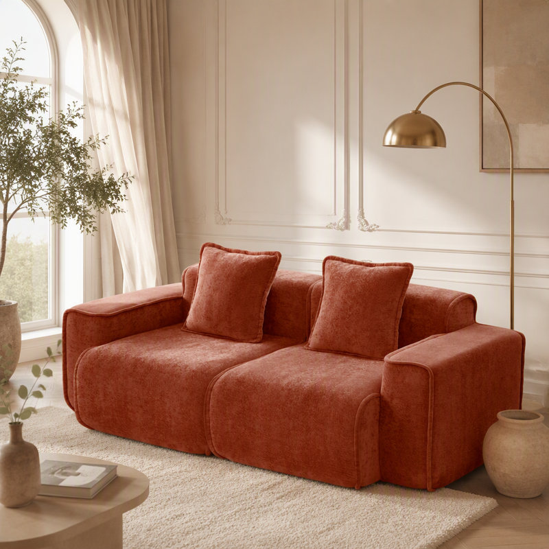 Harrison LSF&RSF Sofa Velvet- Red