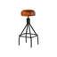 Iron Label Swivel Upholstered Adjustable Height Counter Stool with Metal Frame