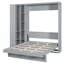 Lit escamotable double, lit escamotable avec tablettes et garde-robe-402134540