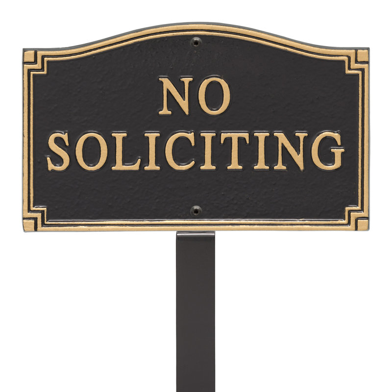 No Soliciting Garden Sign