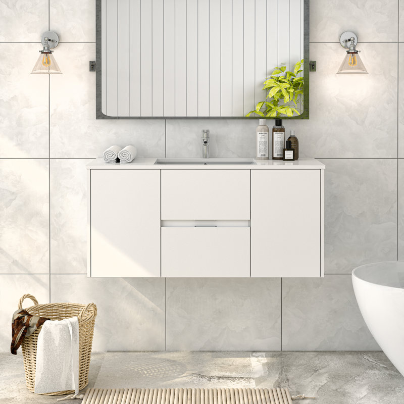 Ensemble de meuble-lavabo simple 48 po, Blanc