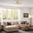 36" Flush Mount Modern Ceiling Fan with LED Lights and Remote Control-37911743
