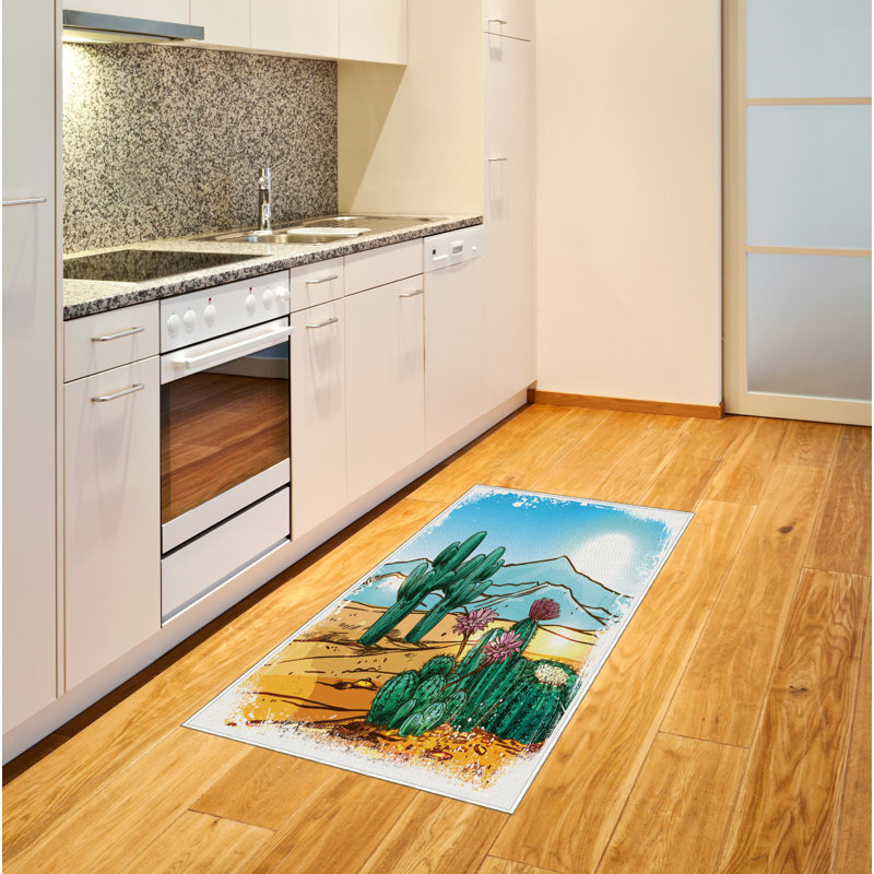 Tapis décoratif Cactus, Rectangle 2 pi 7 po x 5 pi