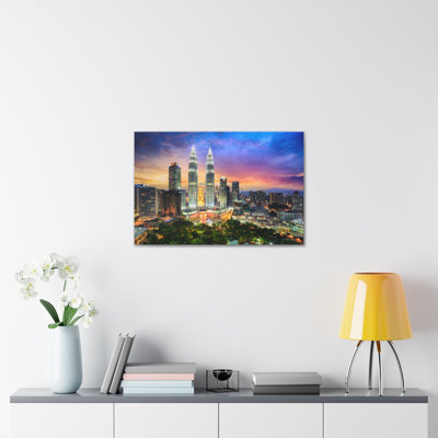 Kuala Lumpur Night Skyline Canvas Artwork Breathtaking Stunning Cityscape