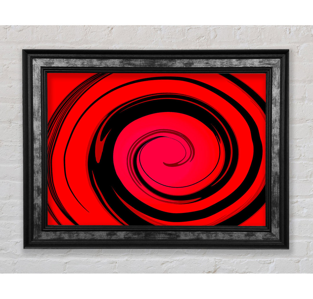 Red Liquid Swirl - Bilderrahmen Kunstdrucke