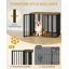 Dog Crate Furniture, 80 cm Multi-door Wooden Dog Crate, End Side Table for Small Medium Dogs, Modern Indoor Kennel, Anti-Chew Anti-Escape, 80 × 55 × 61.5cm, White-1785663294
