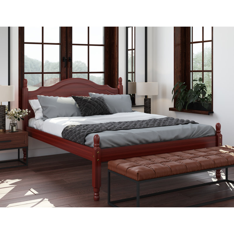Kielin 100% Solid Wood Reston Bed, Mahogany, Full
