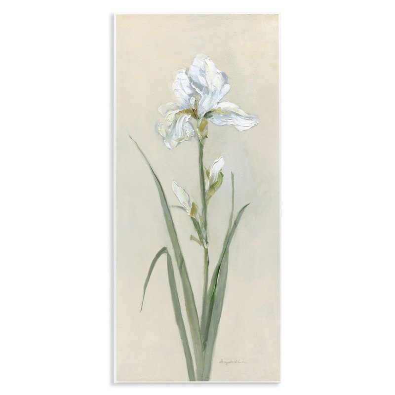«White Iris on Beige» par Sally Swatland