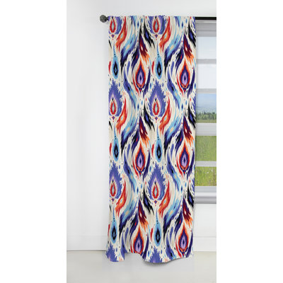 Purple Tribal Ikat Harmony Embrace - Ikat Curtain - Blackout Ikat Curtain - 1 Panels