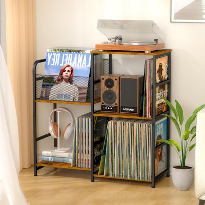 Record Player Stand, Turntable Stand With Vinyl Storage Holds