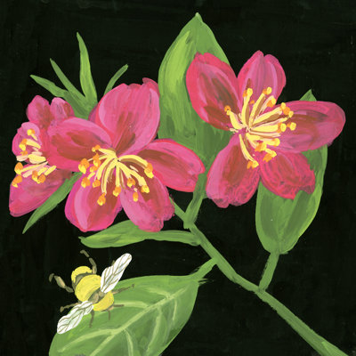 Spring Bees II by Melissa Wang - Wrapped Canvas Painting