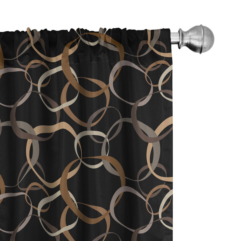 Jouji Semi Sheer Curtain Pair, 28" W x 63" L