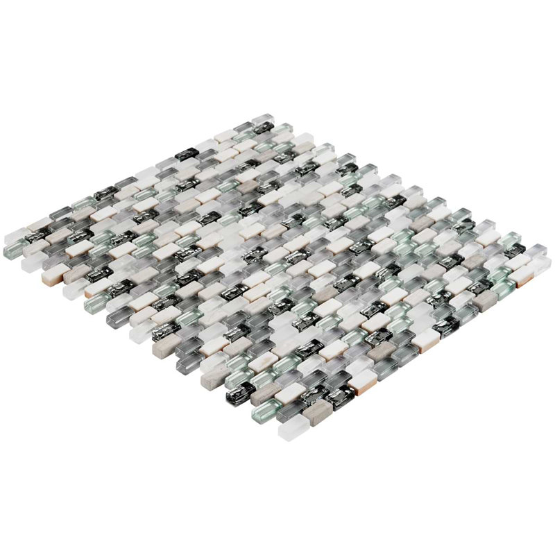 Paragon Moon Jewel Mini Brick Pattern Tile, Moon Jewel Multicolor