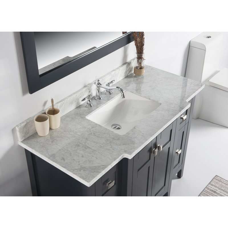 Red Barrel Studio® Science 49'' Single Bathroom Vanity with Stone Top ...