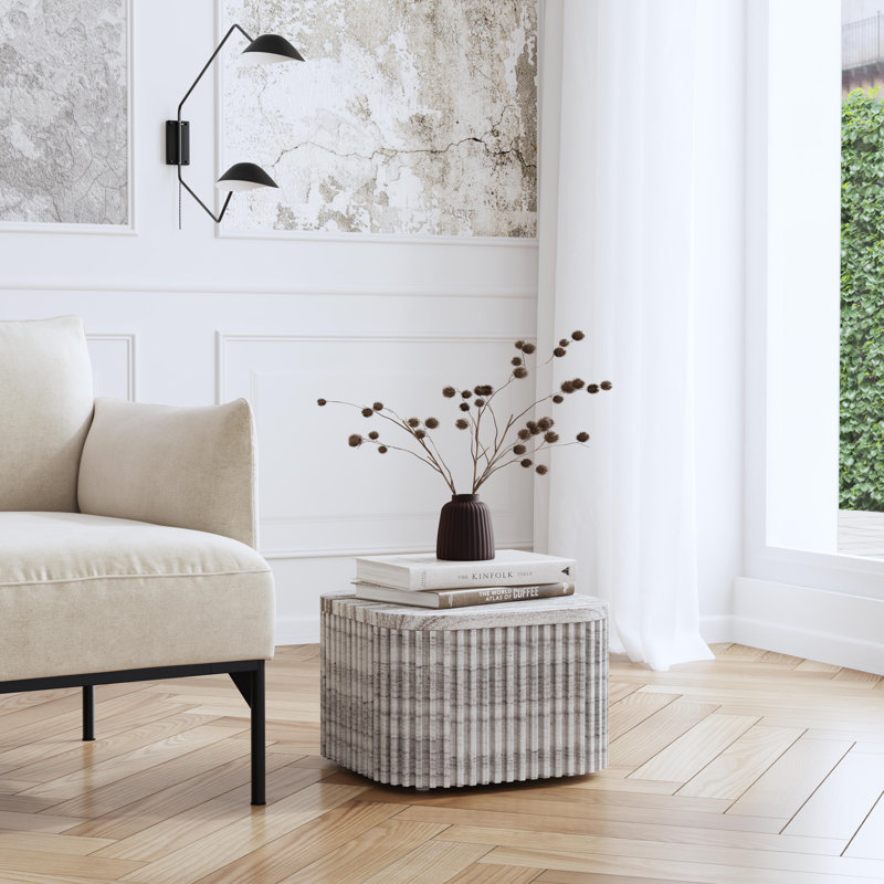 16 in. W Square Marble Low Bunching Table