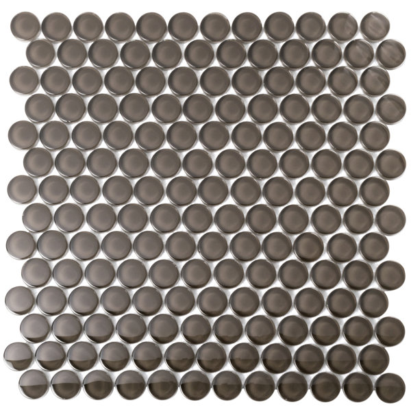 Penny 1 " X 1 " Straight Edge Glass Mosaic Sheet Wall & Floor Tile